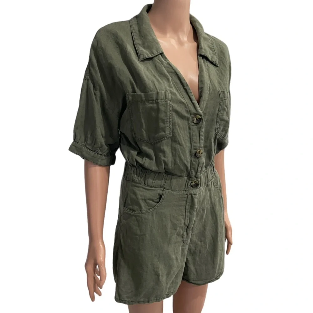 Zara Linen Blend Jumpsuit